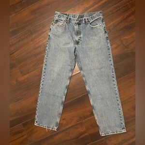 Mens Levi’s 550 Series Straight Jeans 36x32 Light Blue Wash